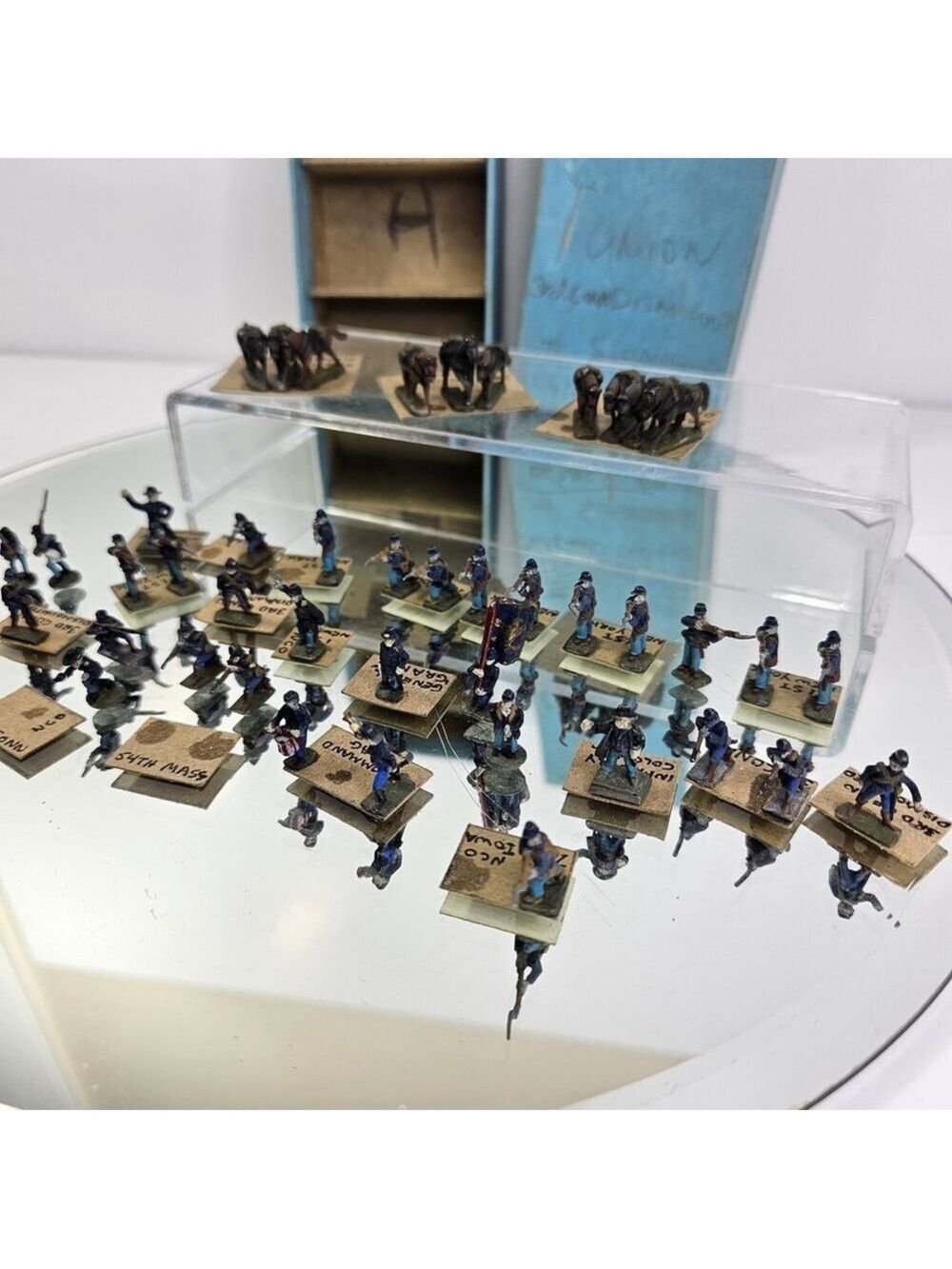 Lead Calvary & Soldiers Infantry Union Miniatures Military Army Painted Vintage